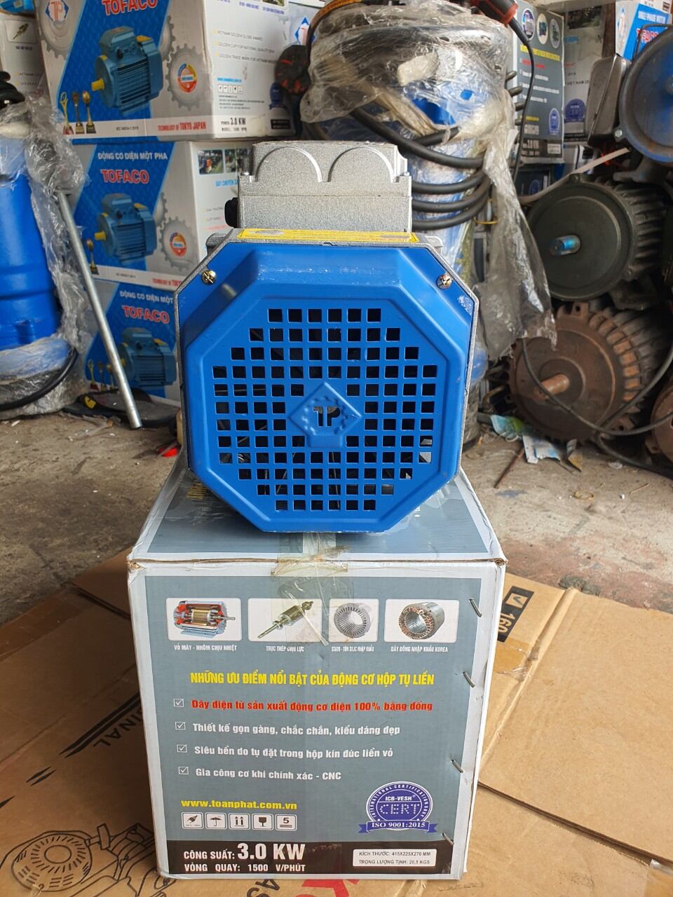 Động cơ điện motor toàn phát 4 hp - 3 kw - 1500v
