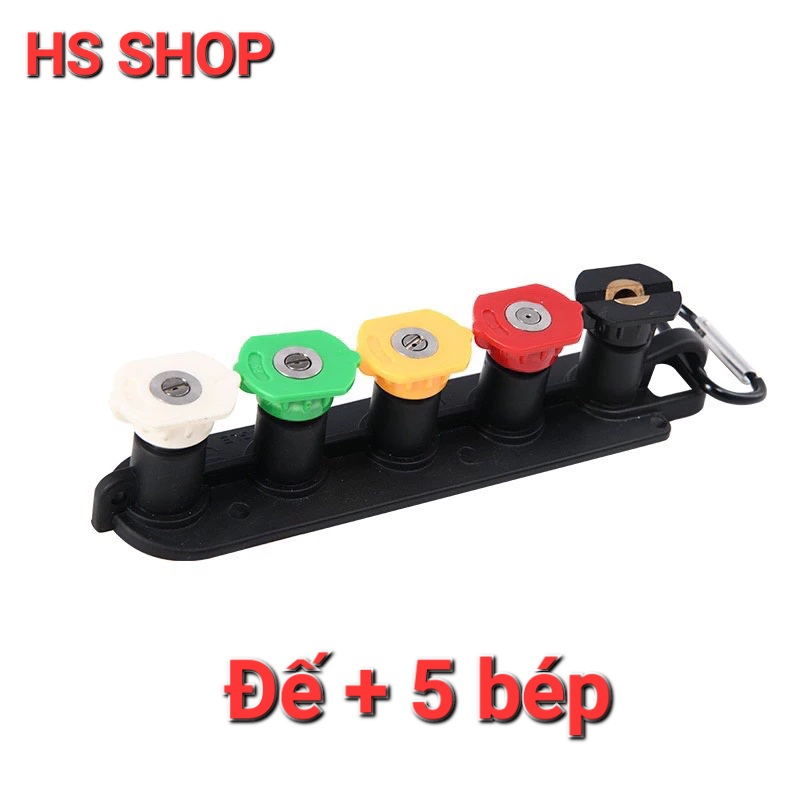 5 bép phun + đế treo bép phun các góc độ xịt rửa áp lực cao