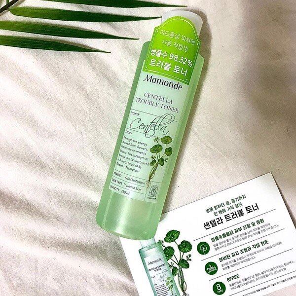 [Mamonde] Nước Hoa Hồng Mamonde Ngăn Ngừa Mụn Chiết Xuất Tinh Chất Rau Má Centella Trouble Toner 250Ml