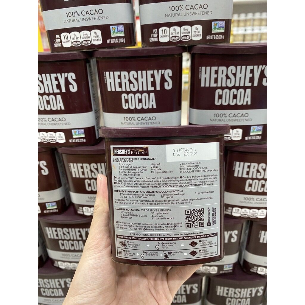 Bột cacao hershey's Mỹ 226g