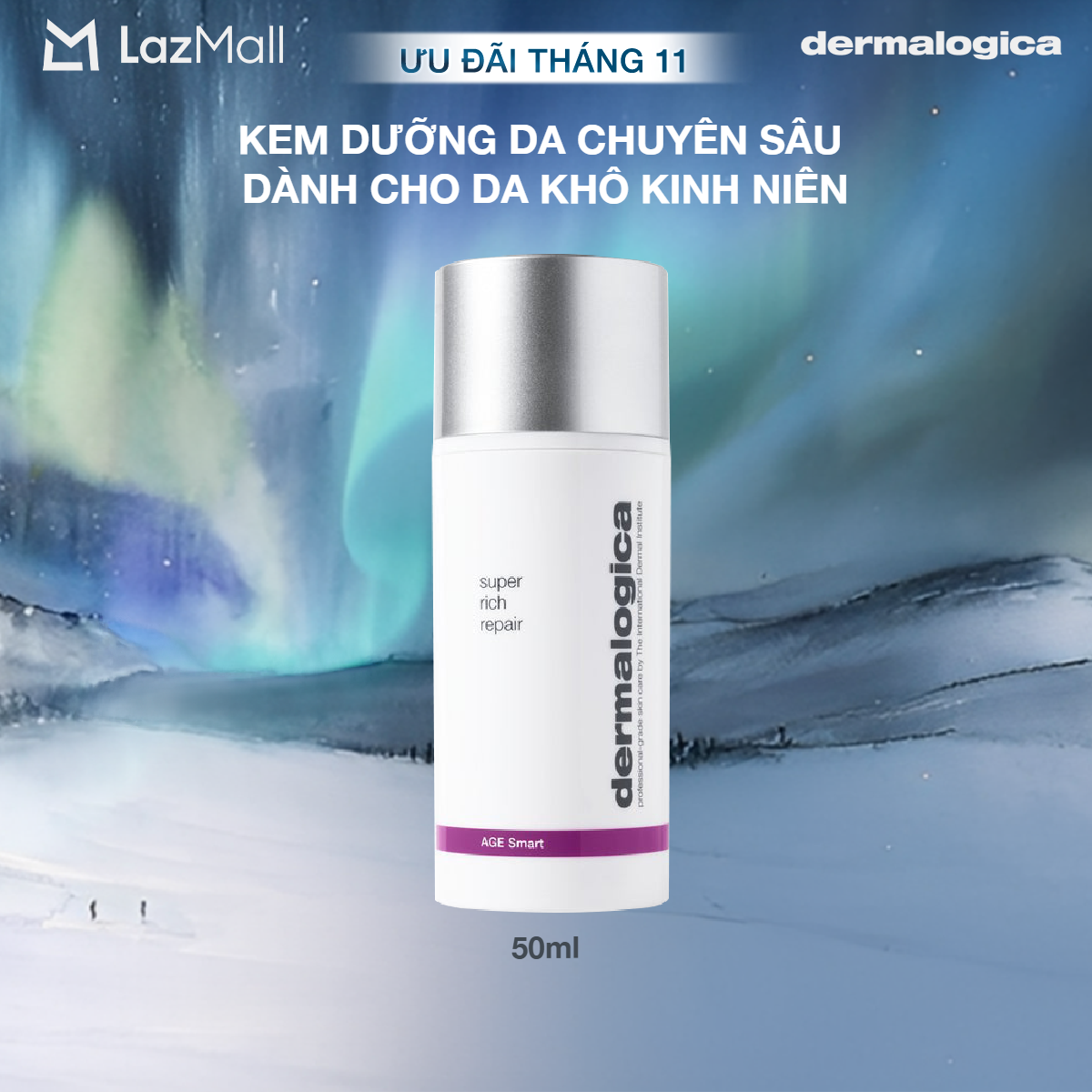 Kem dưỡng Dermalogica Super Rich Repair cấp ẩm chuyên sâu cho da lão hoá 50ml