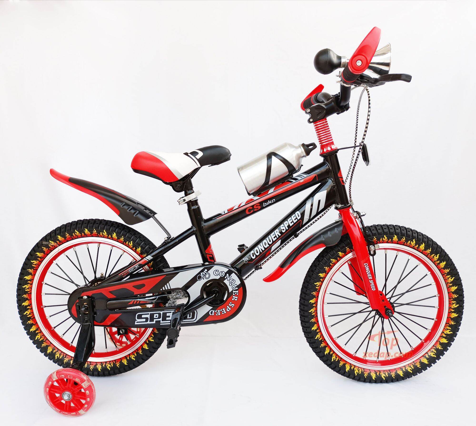 Xe đạp trẻ em xaming size 16" đỏ dáng thể thao năng động