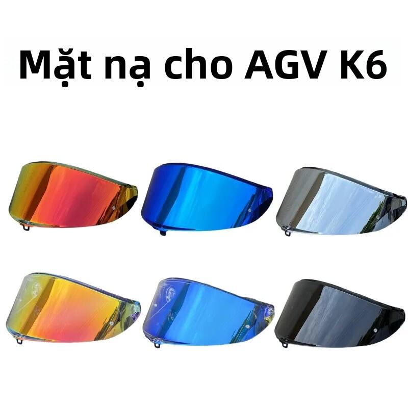 AGV K6S Xe Máy Ống Kính Kính Che Mặt Chống Gió Che UV Cắt Polycarbonate Phụ Kiện Cho K6 K6S Casco Vi