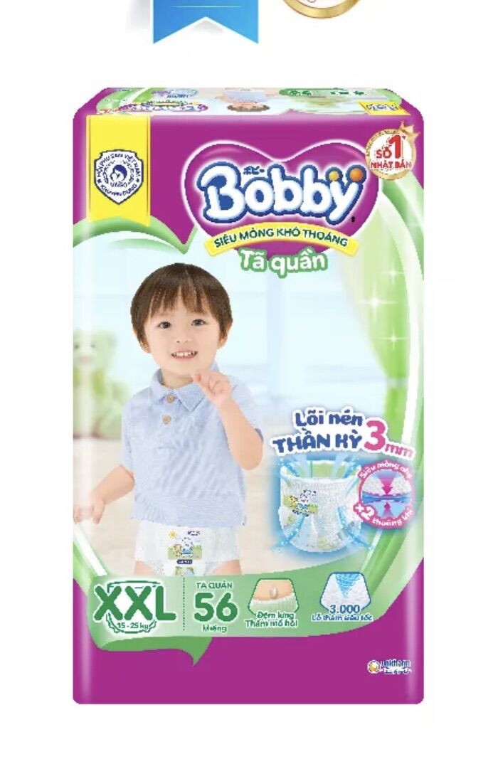 Tã quần bobby M74 +6/L68+6/XL62+6/XXL54+6