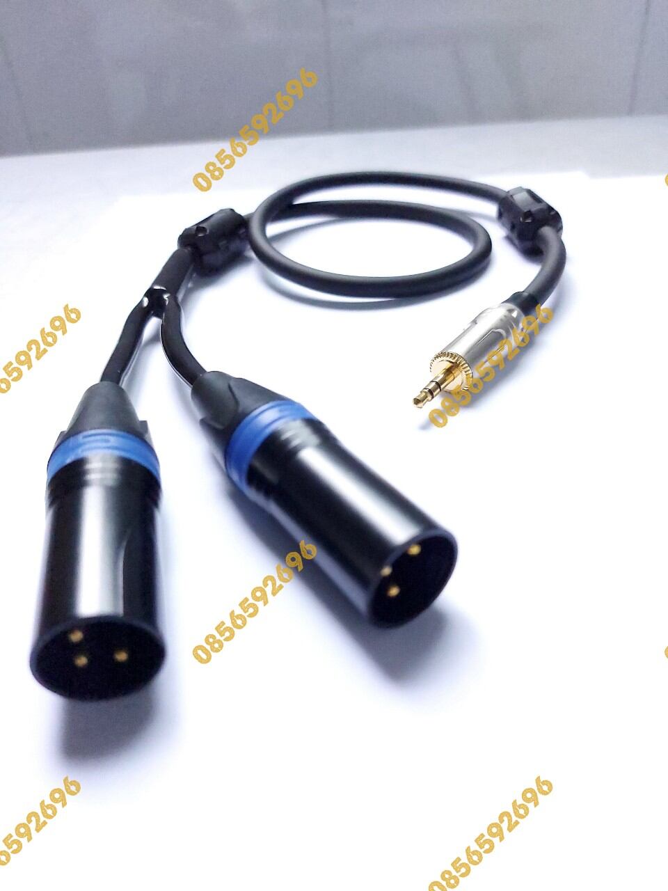 Dây tín hiệu jack cắm 3.5 ra 2 canon đực, dài 1m