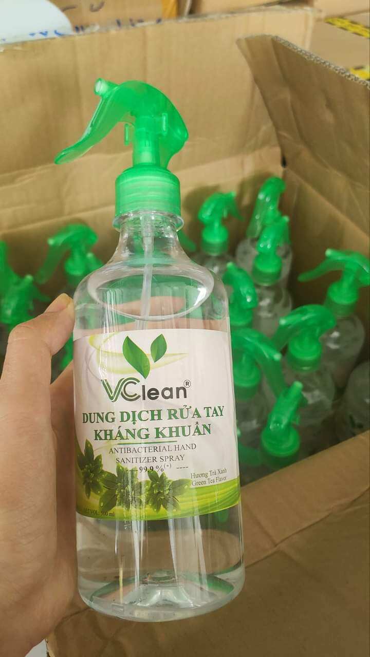 Xịt sát khuẩn VClean chai 500ml
