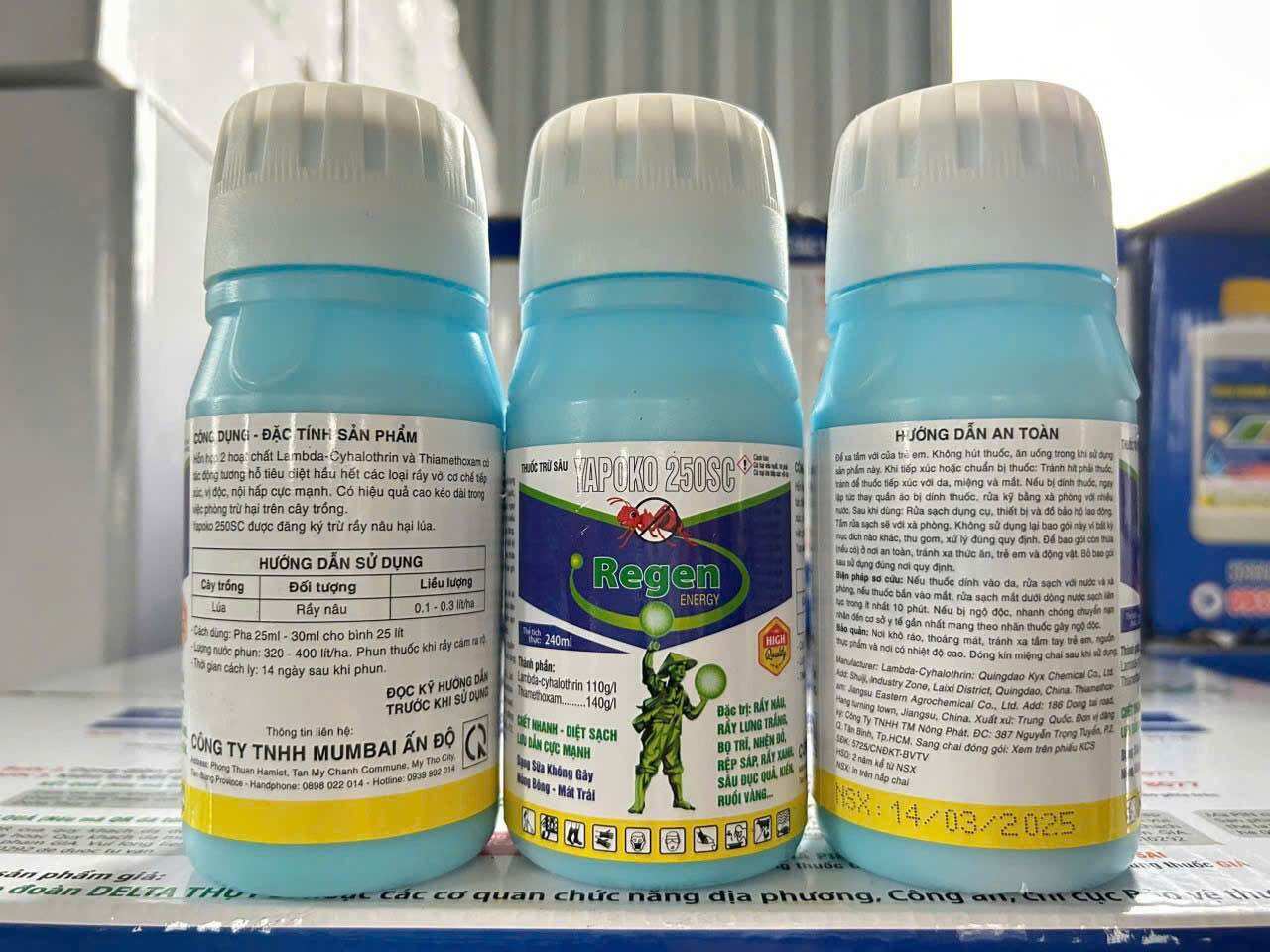  thuốc trừ sâu REGAN XANH chai 250cc tặng kèm 1 gói thuốc trừ bọ trĩ hoặc 1 gói dưỡng cây 