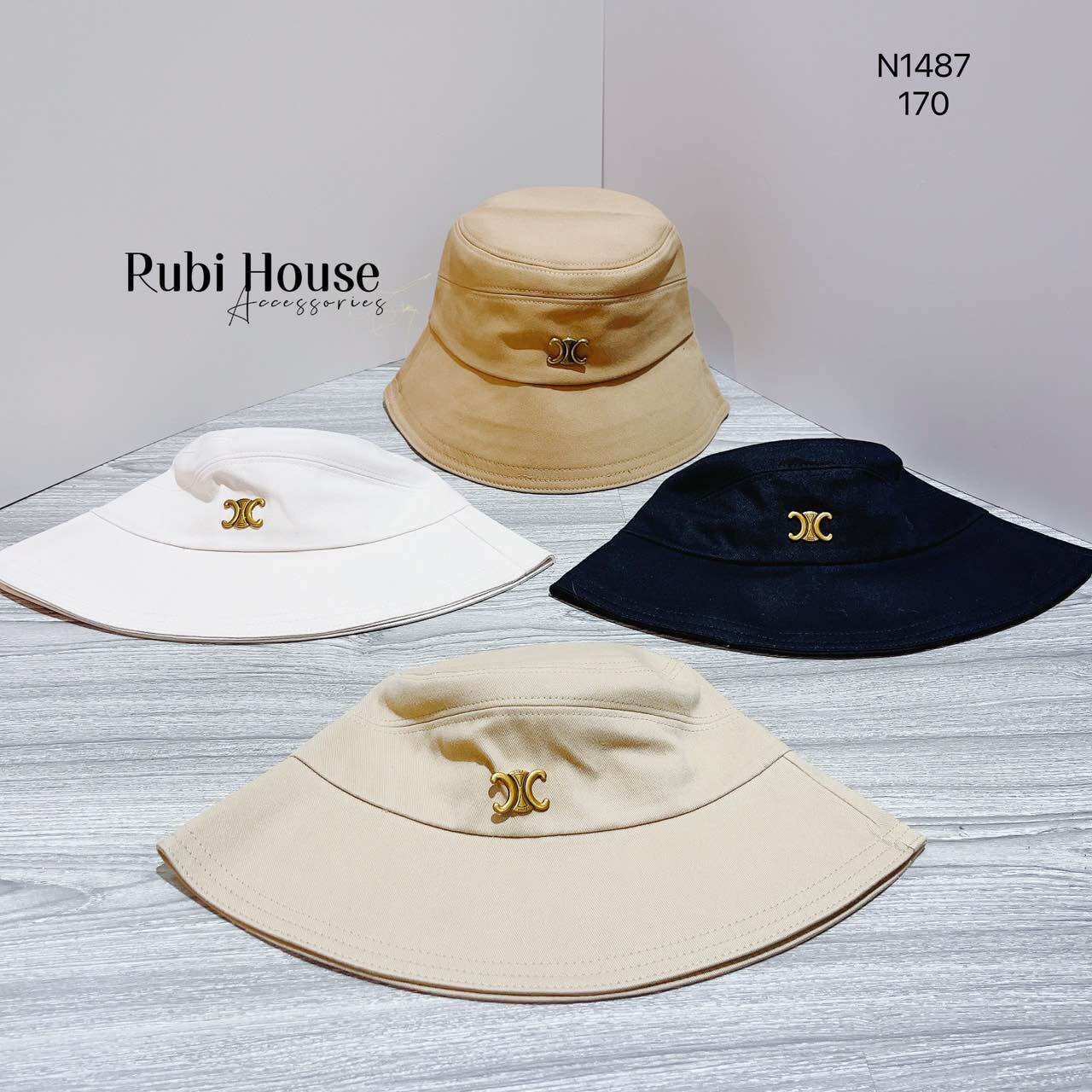 Nón bucket kaki logo X