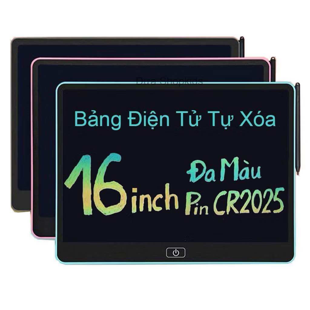 Bảng Vẽ Tự Xoá Điện Tử 3D Loại To 16inch Đa Sắc Màu, Cho bé Thoả Sức Sáng Tạo, Quà Tặng Cho Bé