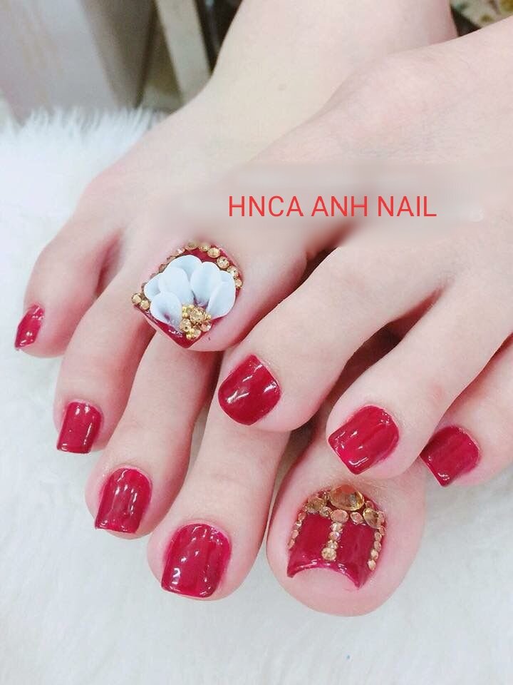 Nail box thiết kế giá rẻ bộ móng chân giả up vuông đủ size fom chuẩn y hình [ kèm keo dán móng]