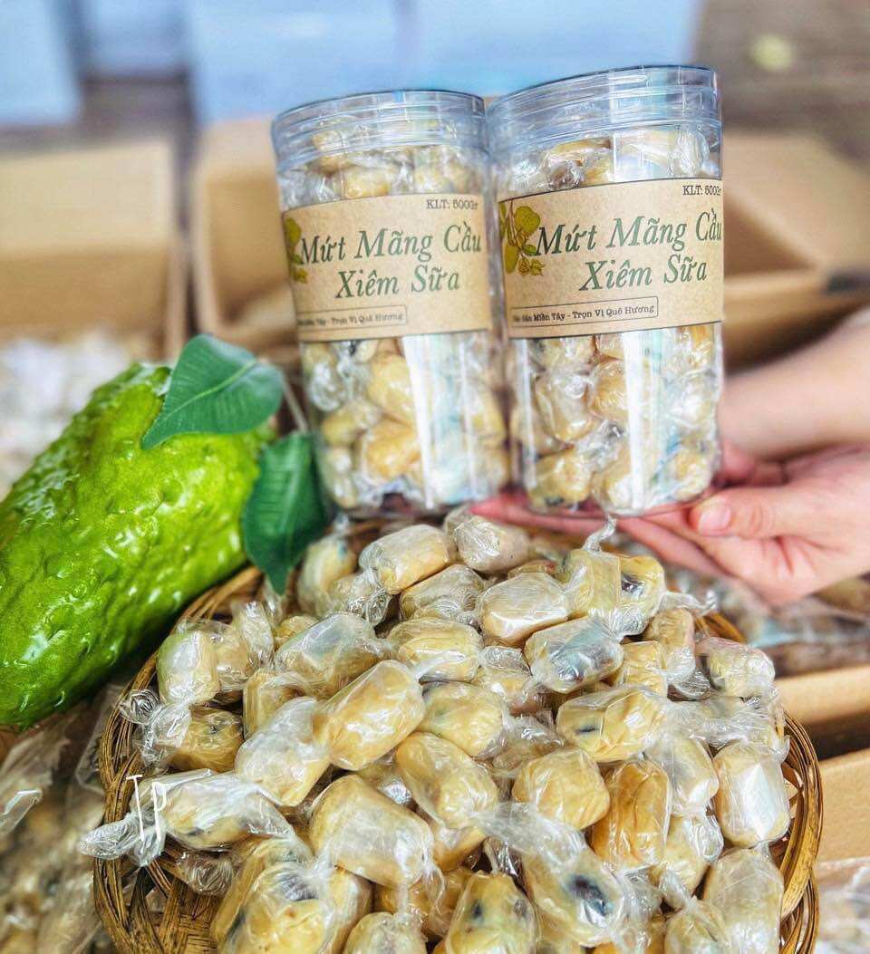 500g mứt mãng cầu sữa chua ngọt - mứt tết - đồ ăn vặt - bách hóa online uy tín