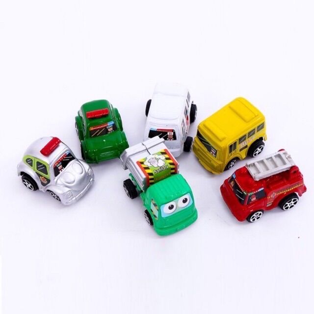 Set 6 xe đồ chơi chạy dây cót cho bé