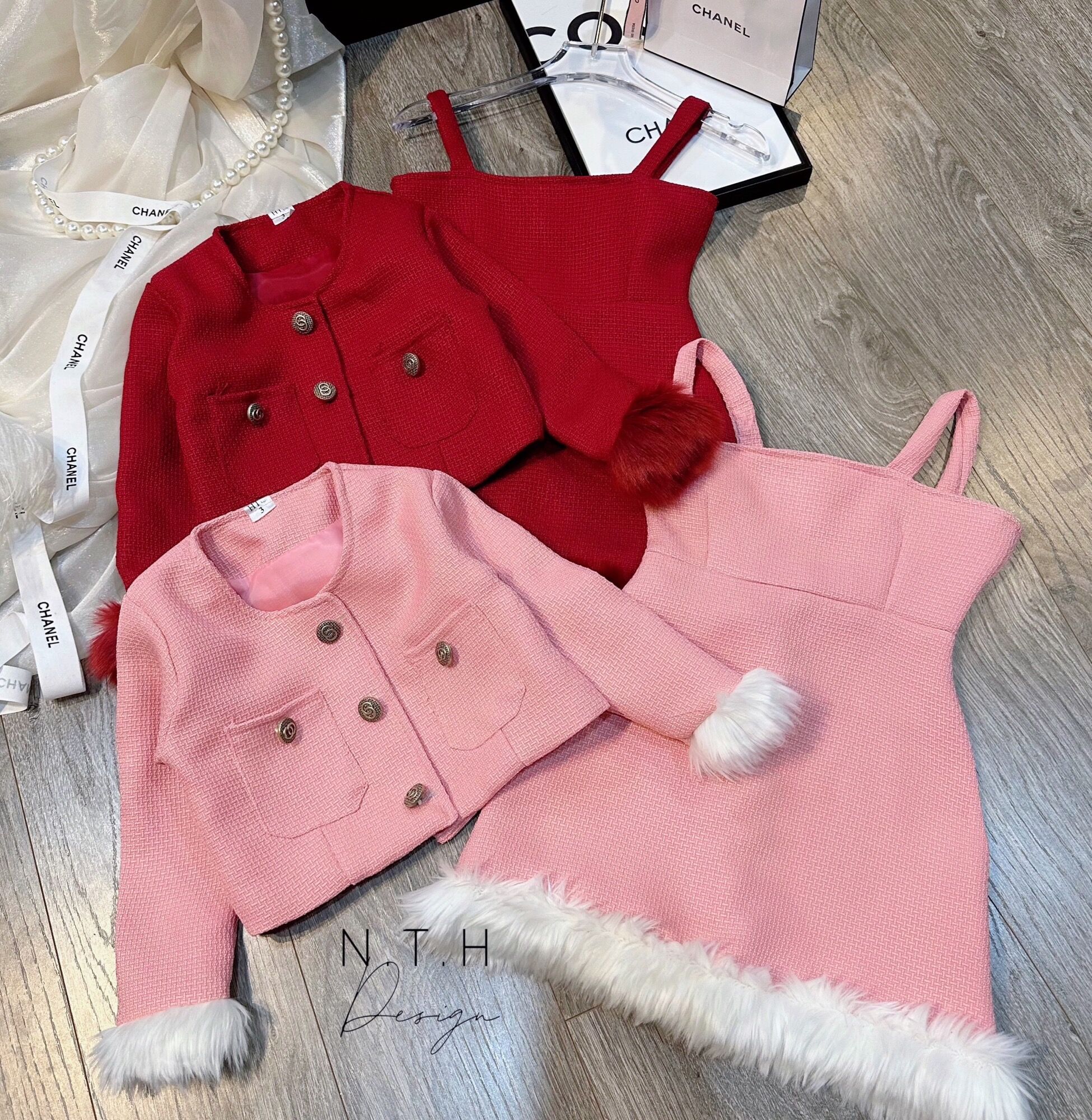 Set váy dạ kèm áo
