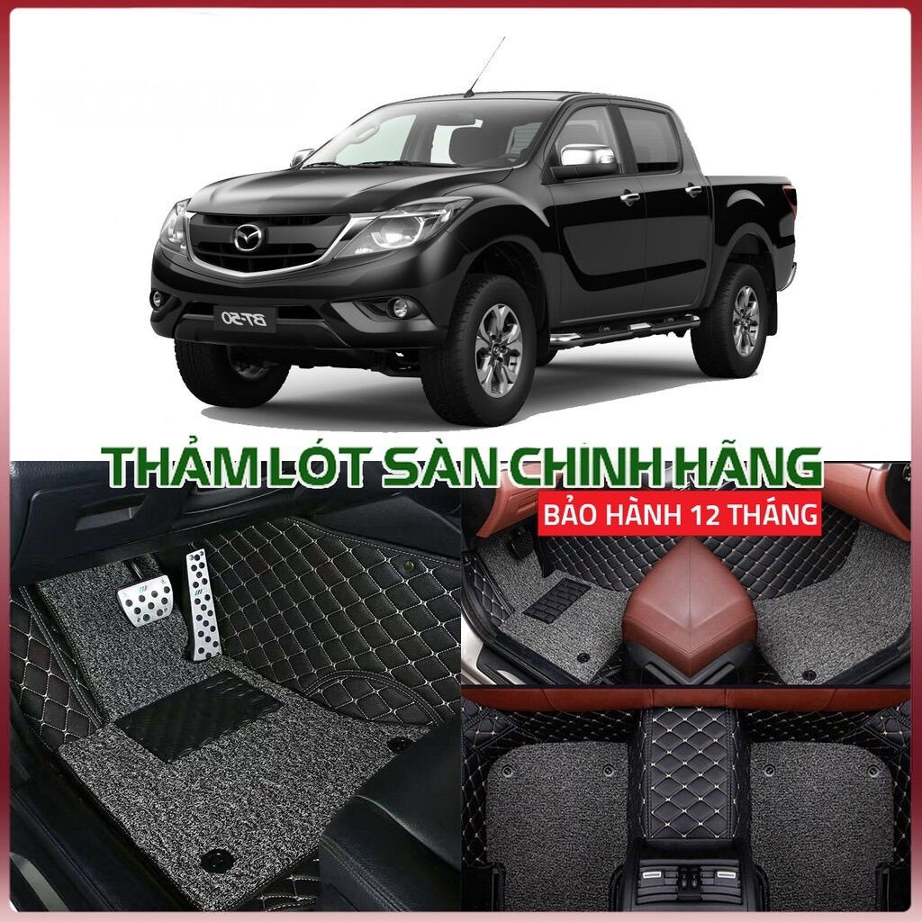 Thảm lót sàn ô tô 6D Mazda BT50 chống nước, không mùi, phủ kín 90% sàn xe