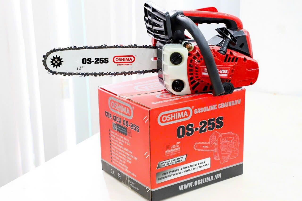 Cưa xích mini Oshima os25s lam dài 30cm, 2 thì