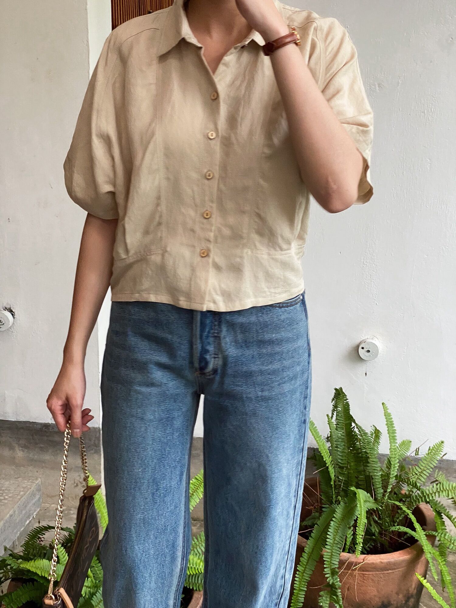 Sami Shirts - Sơ Mi Linen Dáng Ngắn  ( ảnh chính chủ )