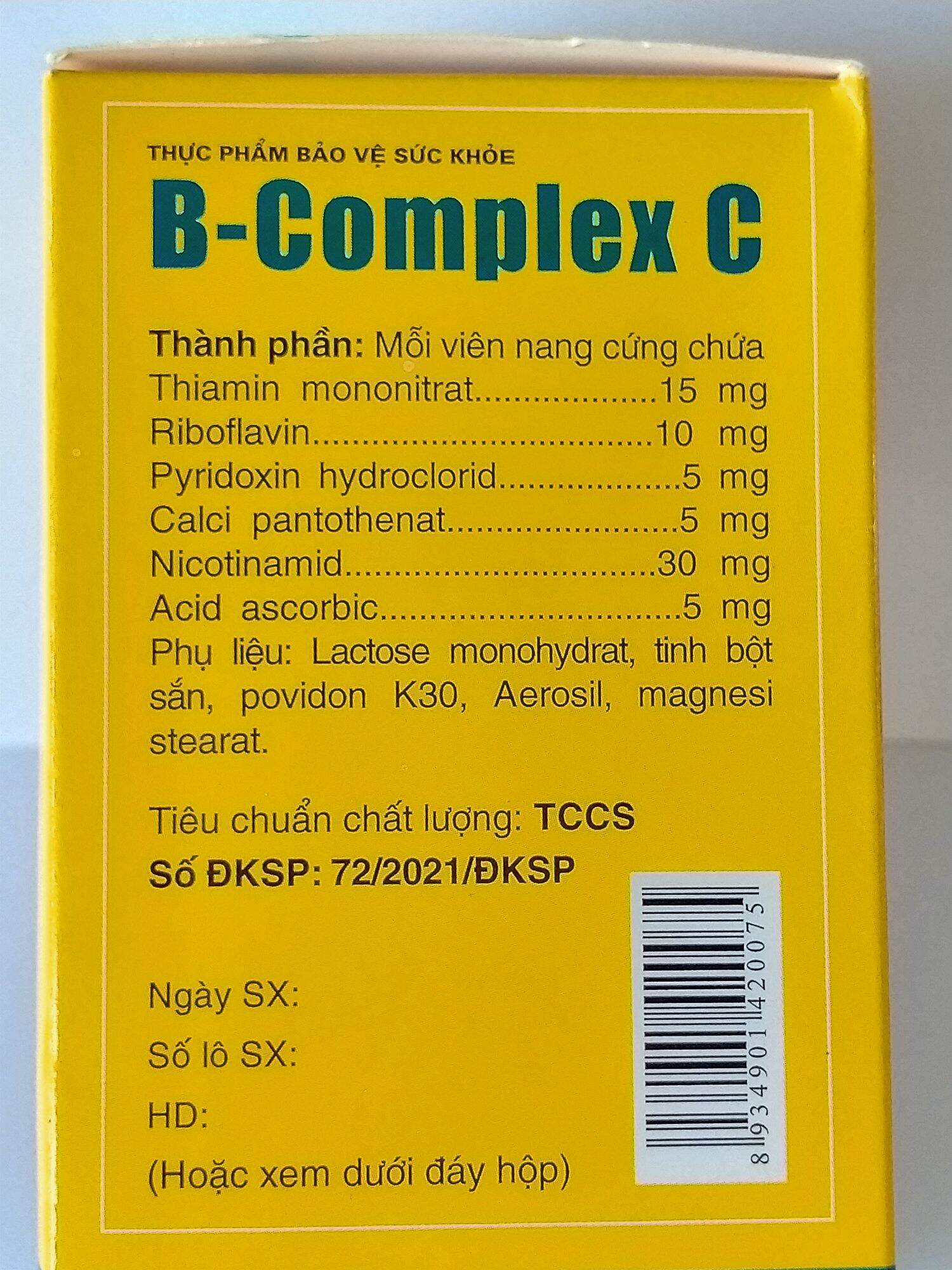 1 Lọ  B- COMPLEX -C  Danapha 100 viên (Đà Nẵng)