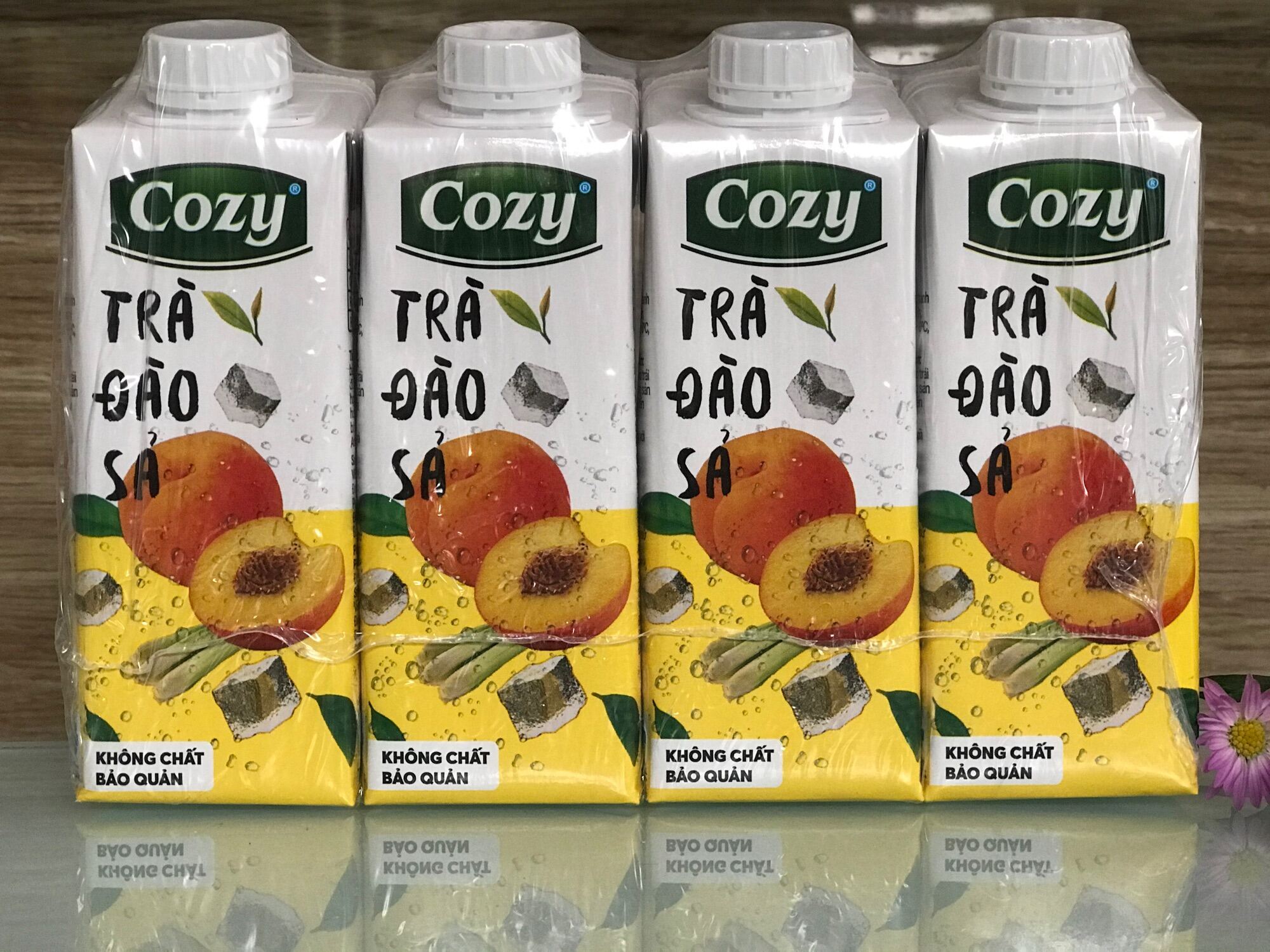 [HCM]1 thùng Trà Cozy Đào Sả 6 lốc /24 hộp