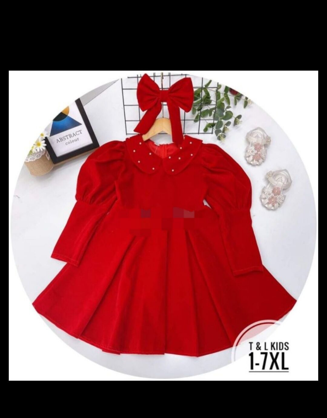 đầm nhung tiểu thư cho bé 20_32kg