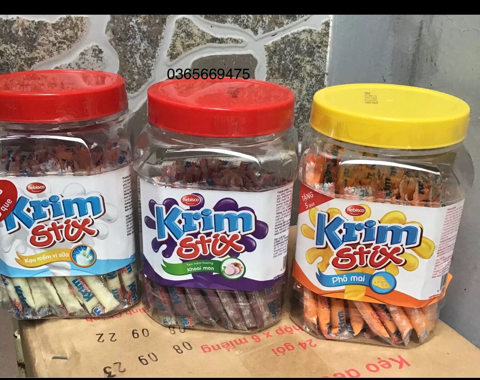 [HCM]Hủ Krim Stix 100 thanh vị phô mai/sữa/chocolate/sâm dứa/dâu