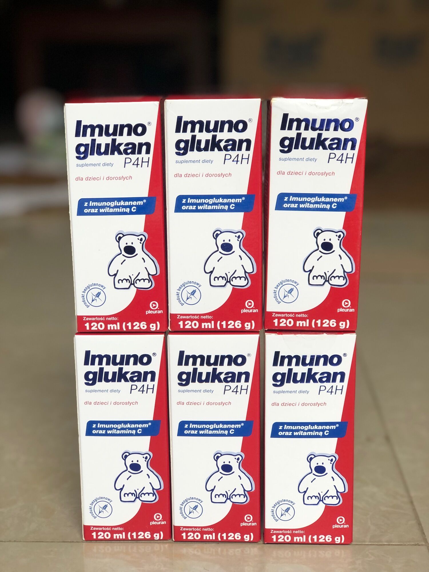 Tăng đề kháng Gấu Kan imunoglukan 120ml cho bé