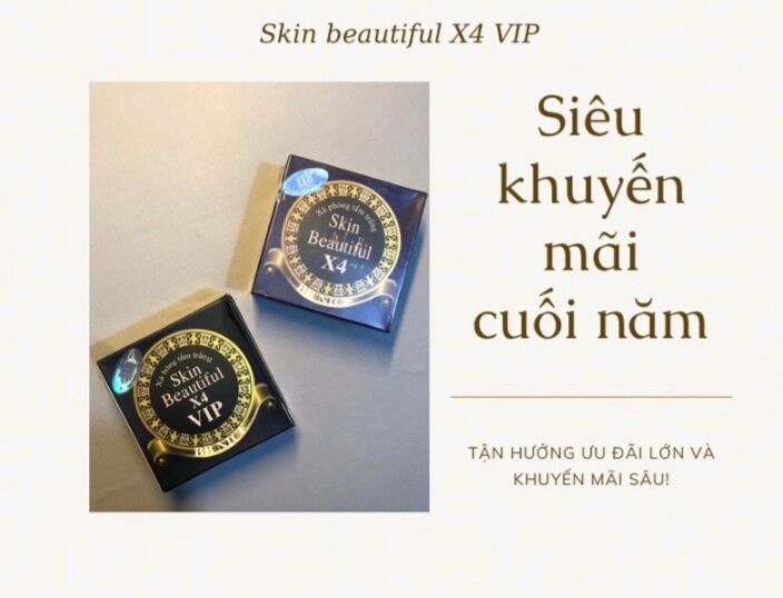 1 hộp xà bông trắng da skin beutiful x4 vip