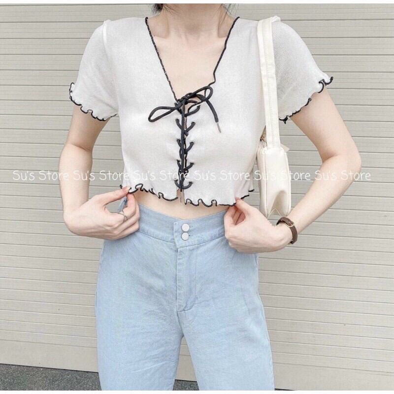 Áo croptop cột dây A5008