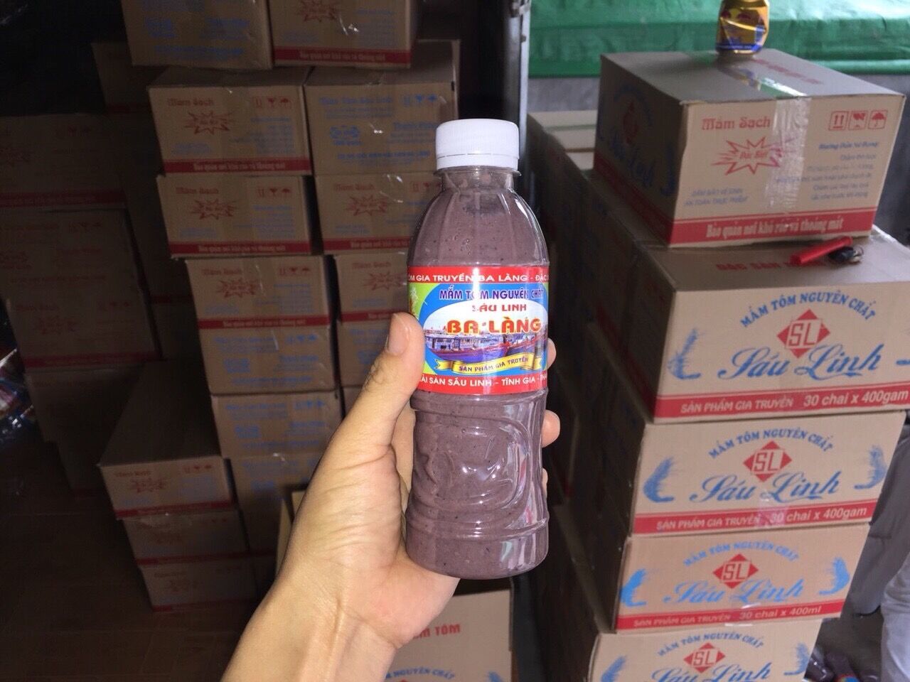 MẮM TÔM NGON BA LÀNG THANH HÓA  CHAI BÉ 500G