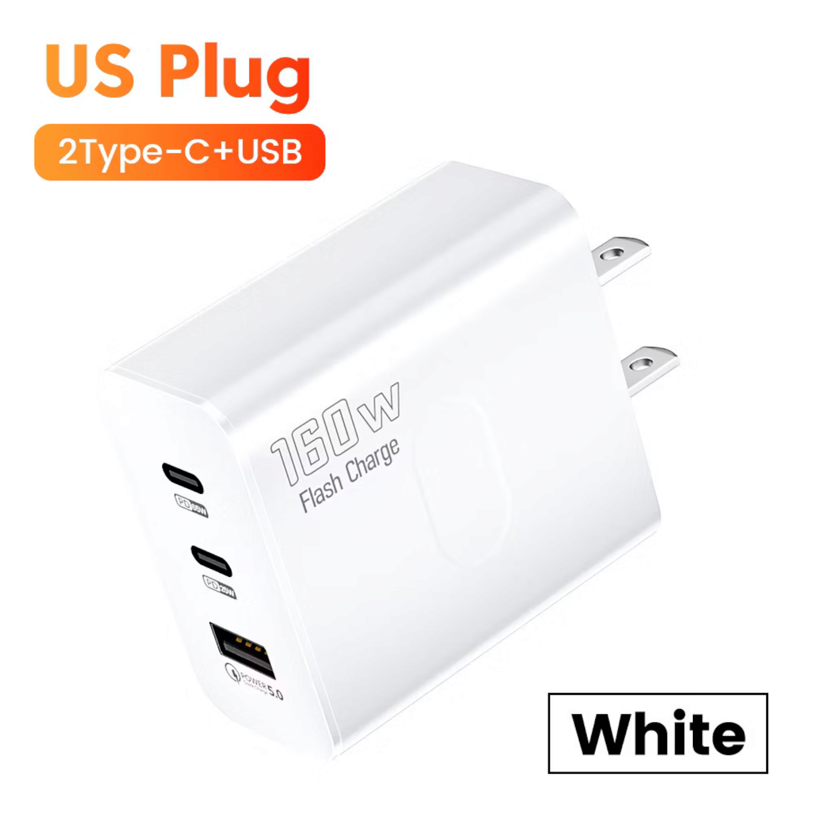Củ sạc nhanh 160W với 2 cổng Type-C và 1 cổng USB