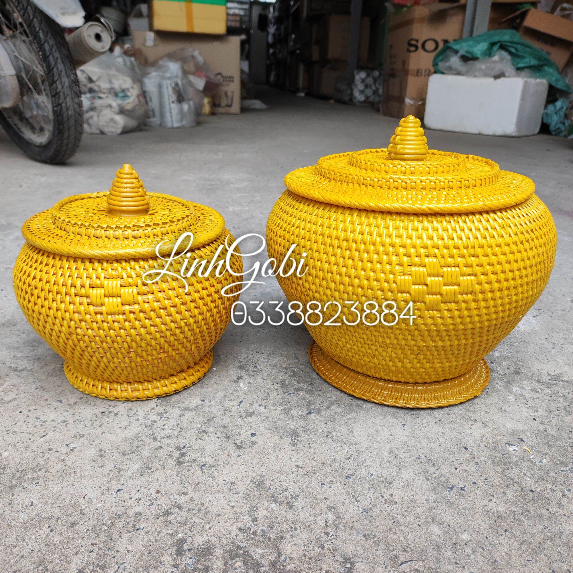 Giỏ đựng tích bằng mây CAO CẤP