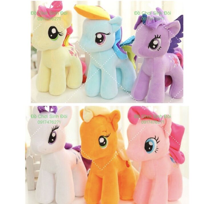 Thú bông ngựa pony màu tím 28cm