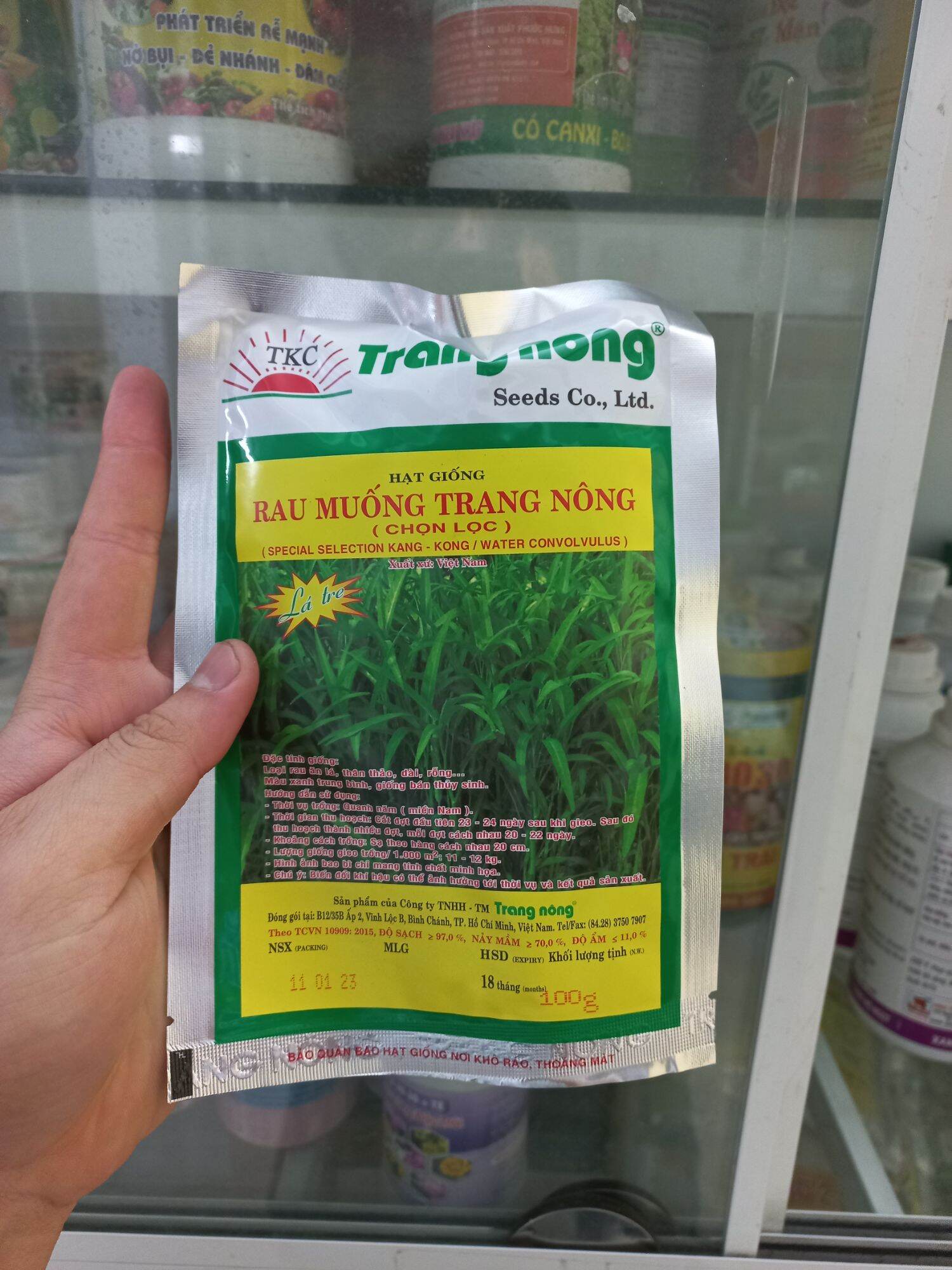 Hạt giống rau muống Trang Nông 100g