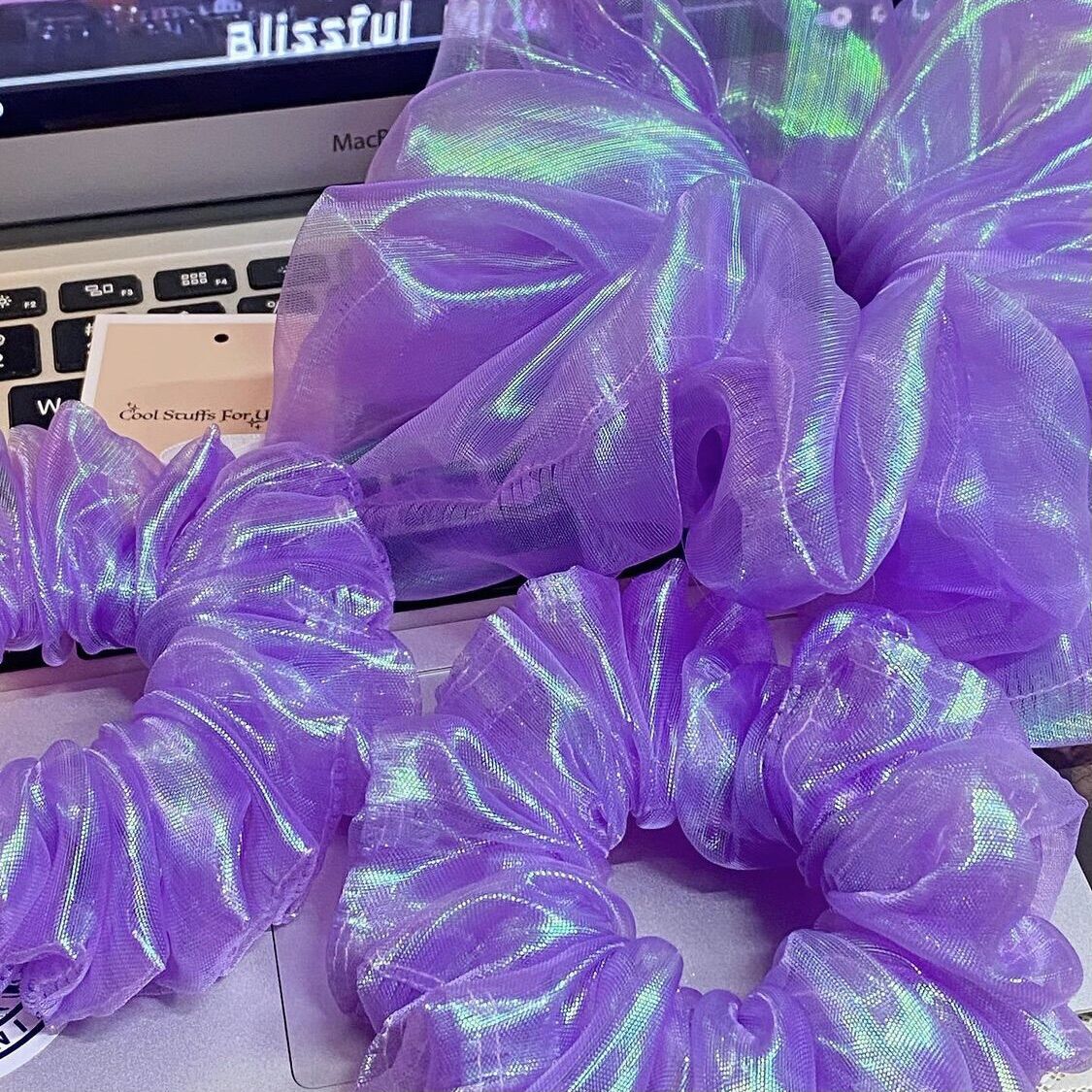 Đồ buộc tóc scrunchie màu thạch anh tím @coolstuffs4you