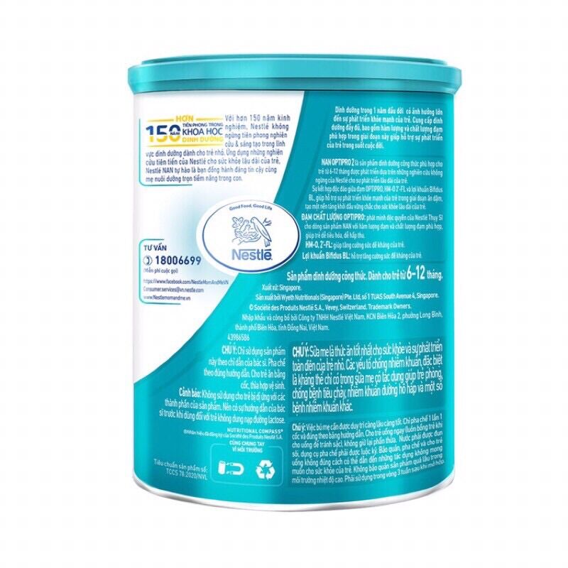 Sữa Bột Nestle Nan Optipro HMO 2 - Hộp 400g