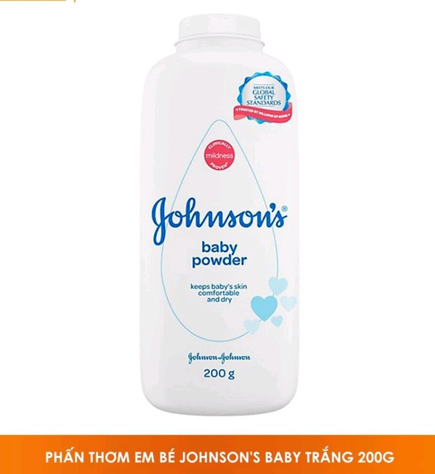 Phấn thơm em bé johnson's baby trắng 200g.