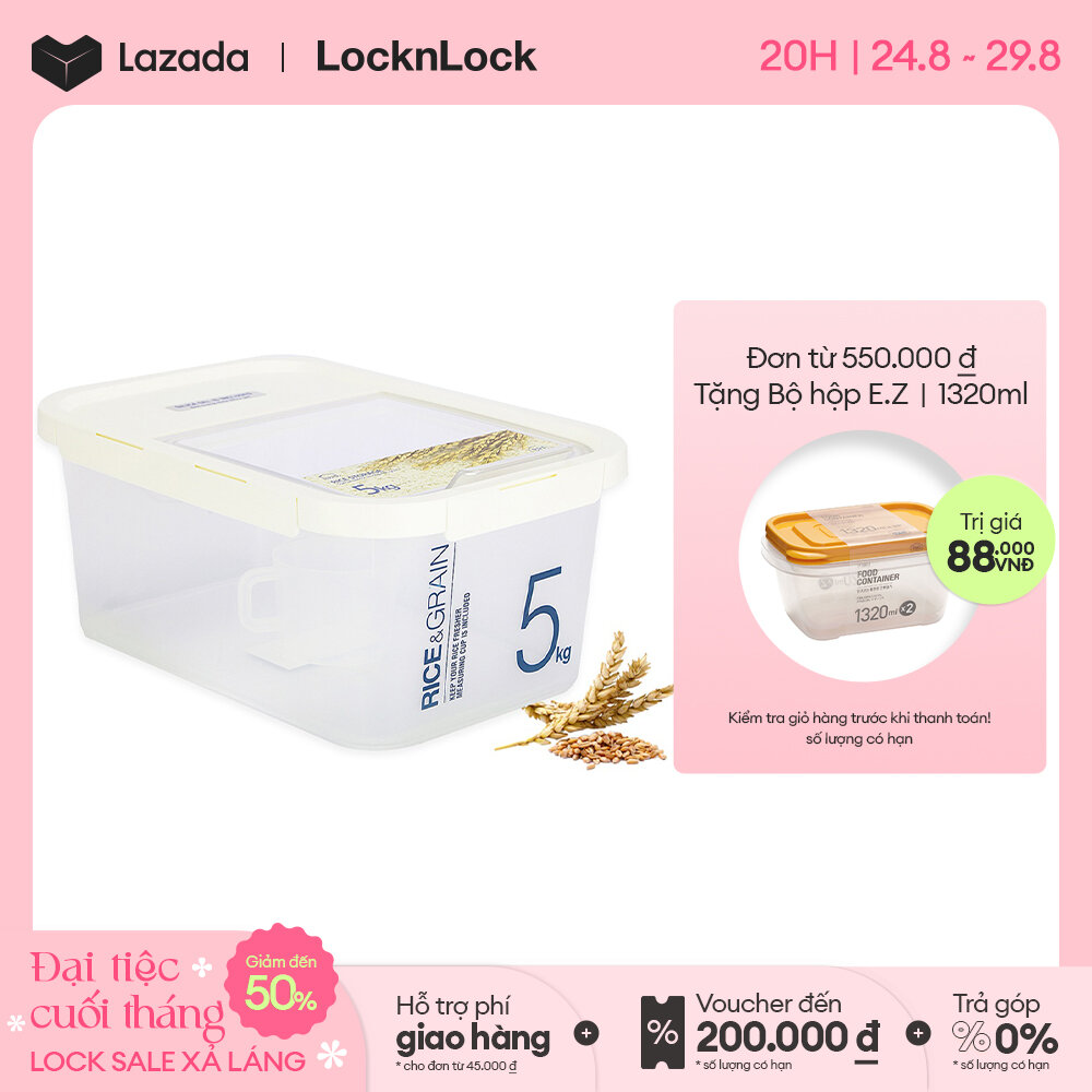 Thùng Đựng Gạo Bằng Nhựa Lock&Lock HPL560 - 5kg/ 6.5L