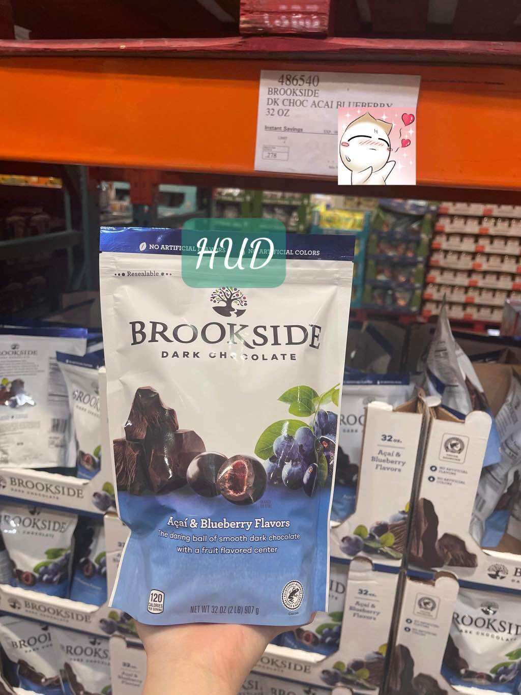 Bill Mỹ Th10 2024 Brookside dark Chocolate - Socola đen bọc việt quất