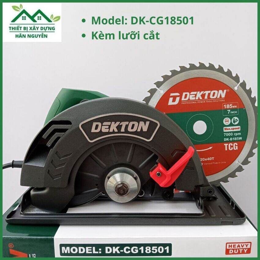 Máy cưa gỗ dekton dk-cg18501,lưỡi 185mm,công suất 1500w,máy cắt gỗ bàn mini