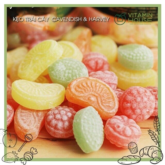 5 gói kẹo candy hương vị hoa quả phiên bản mới