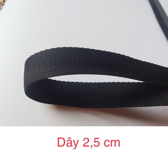 Dây dù 2,5CM may balo , dây đai , làm đồ handmade ( 5M , 10M , 15M , 20M )
