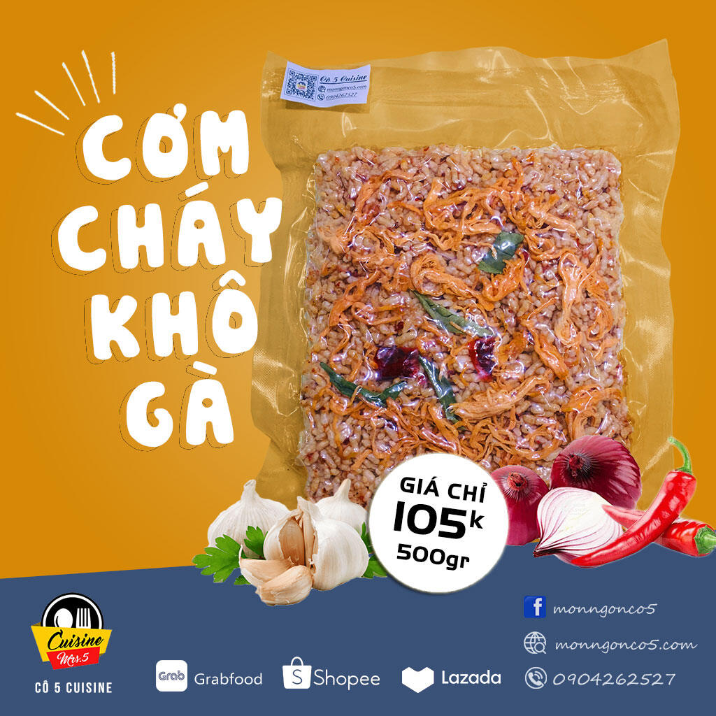 Cơm cháy khô gà