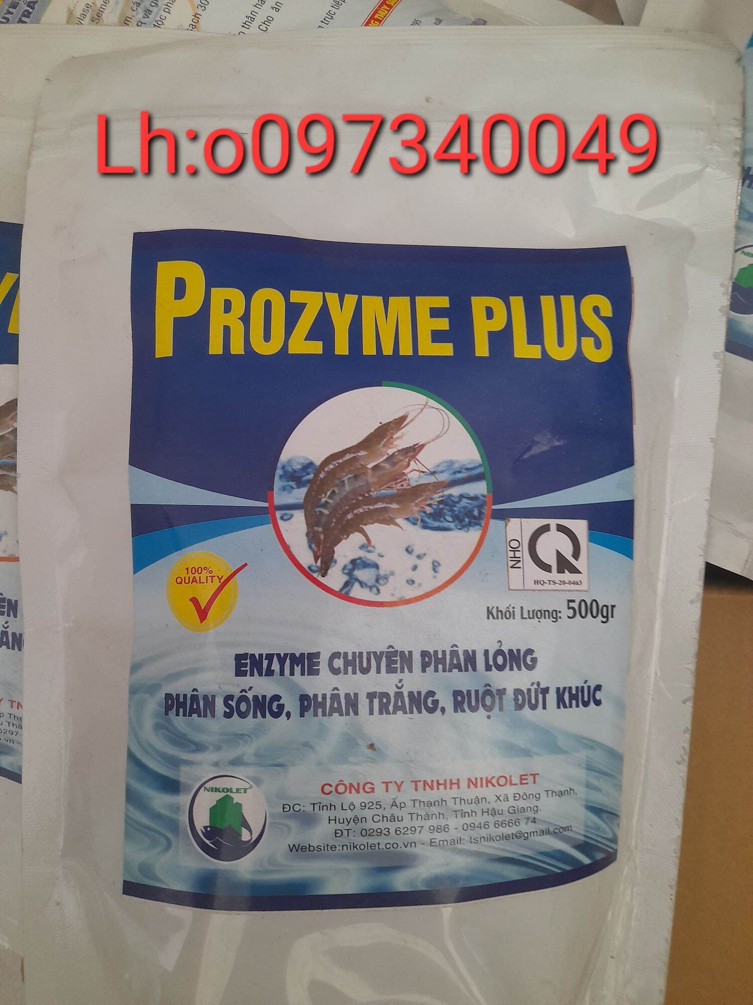 prozyme plus men tiêu hóa tôm cá lươn.ếch