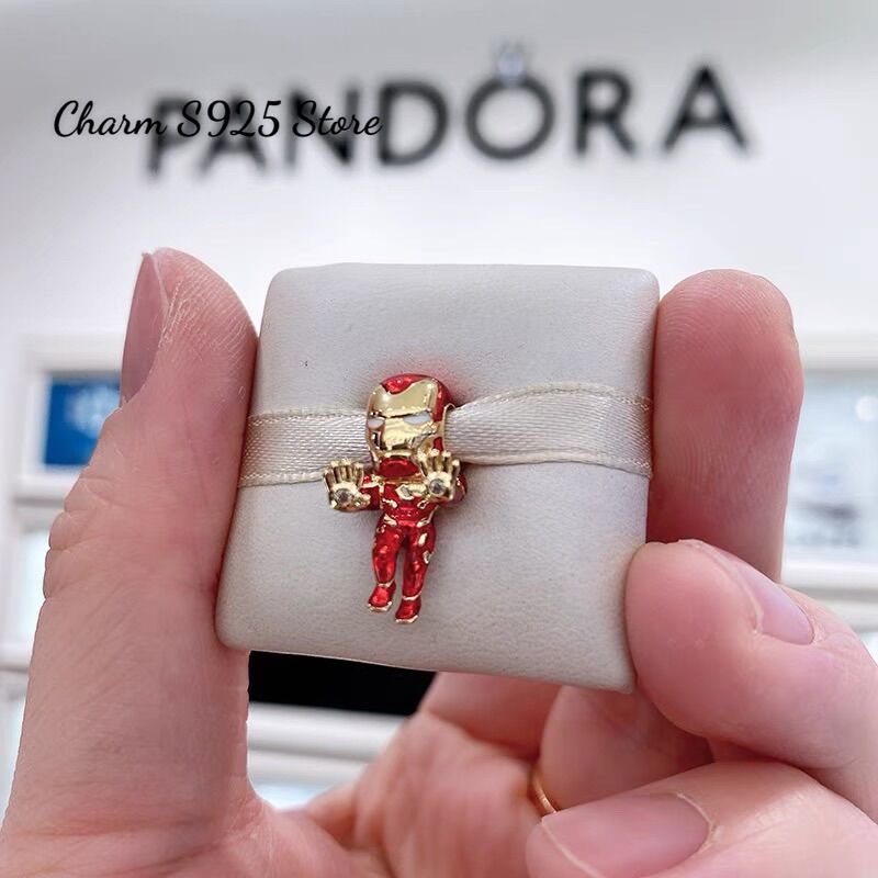 CHARM PAN ALE MARVEL IRON MAN BẠC S925 CAO CẤP