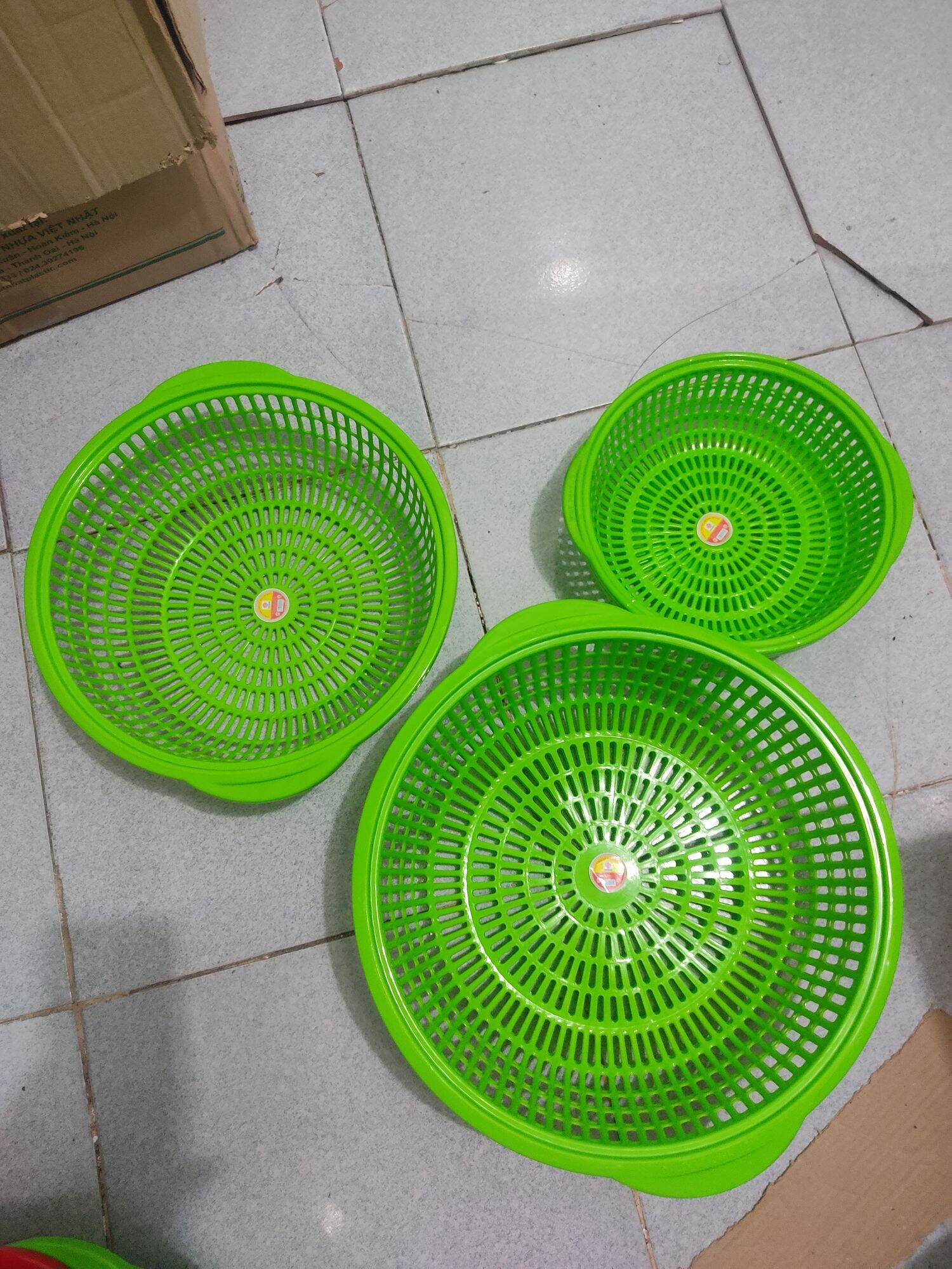 Rổ rửa rau đựng hoa quả có 3 size lựa chọn hàng Cao cấp việt nhật