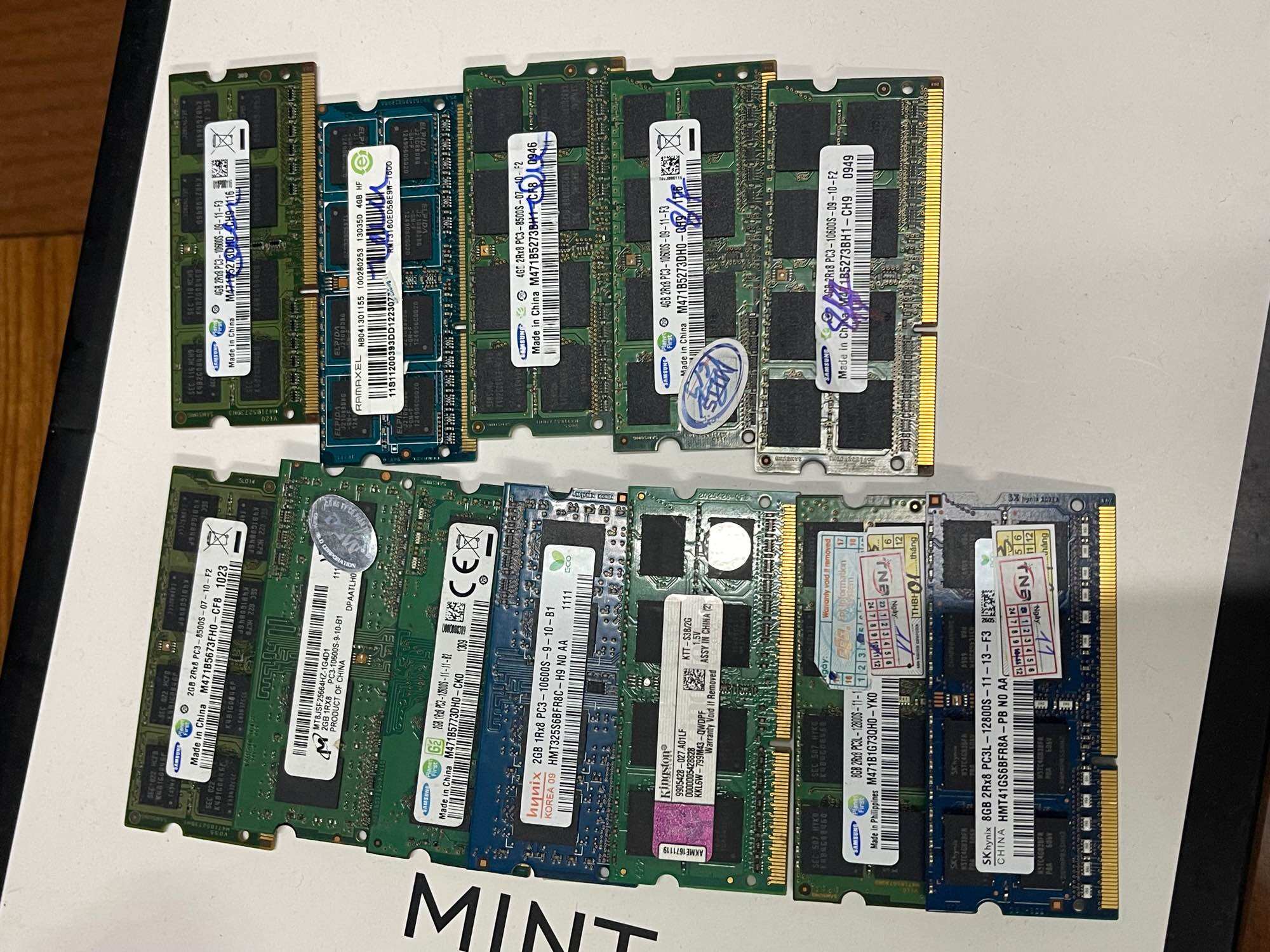 Ram laptop pc3 2g zin tháo máy