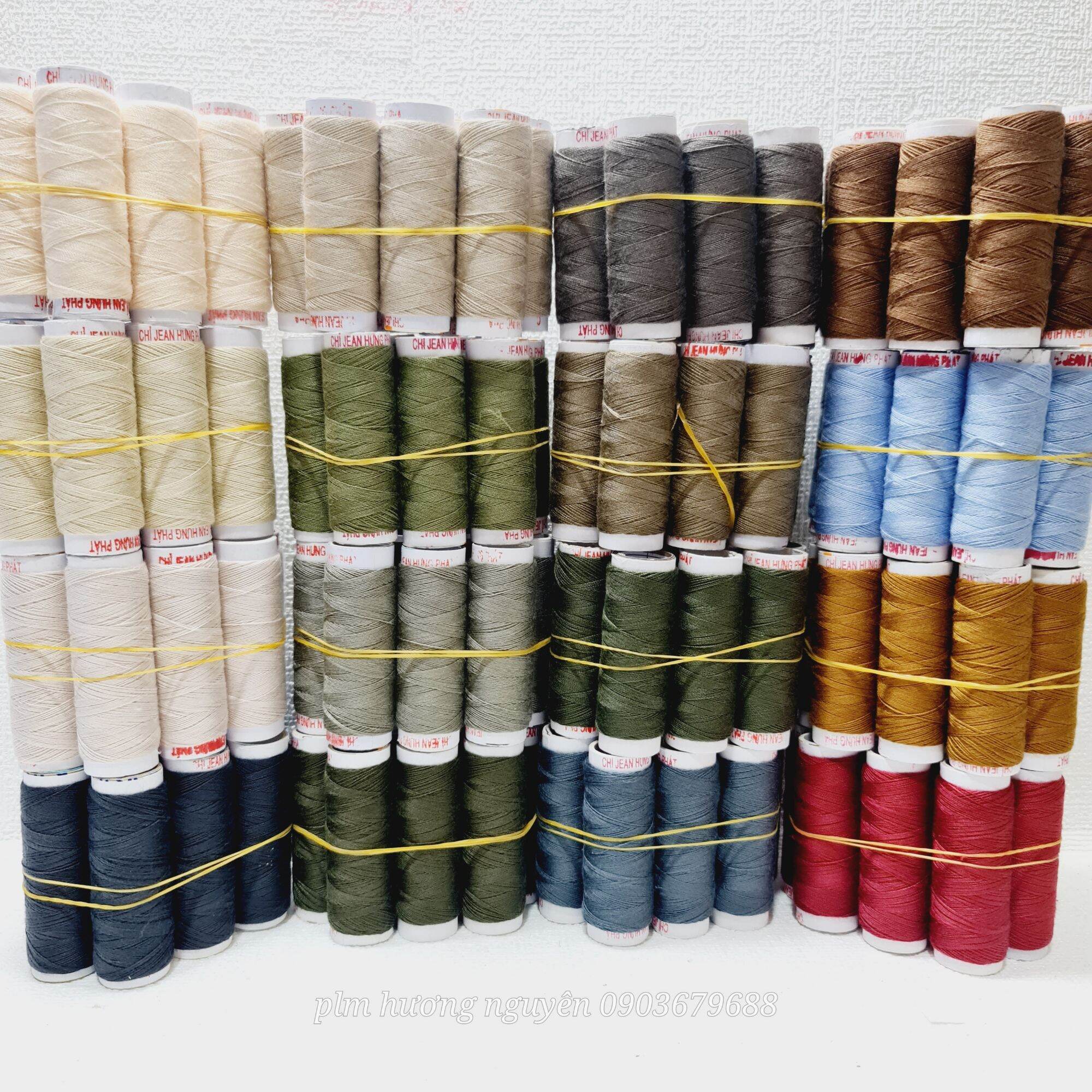 Chỉ may quần jean - Combo 10 ống chỉ jean