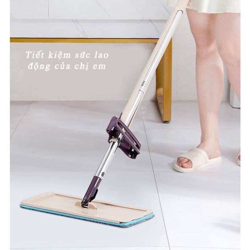 Cây lau nhà tự vắt phẳng thông minh xoay 360 độ