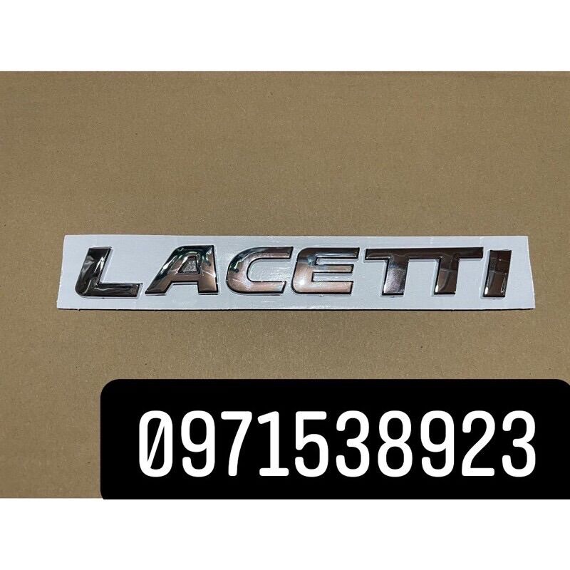 logo chữ LACETTI SX dán đuôi xe