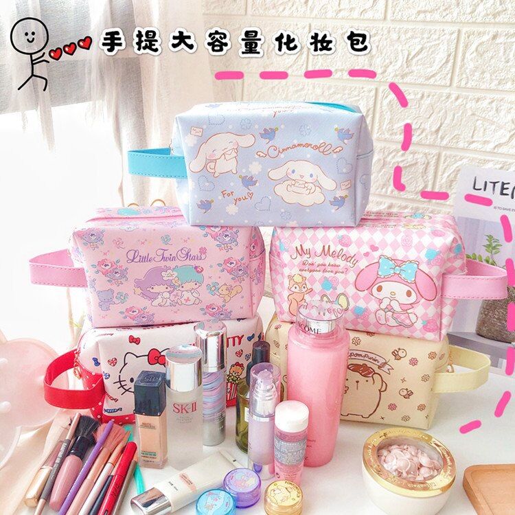 Túi đựng mỹ phẩm, bút viết Hello Kitty Doremon Doraemon