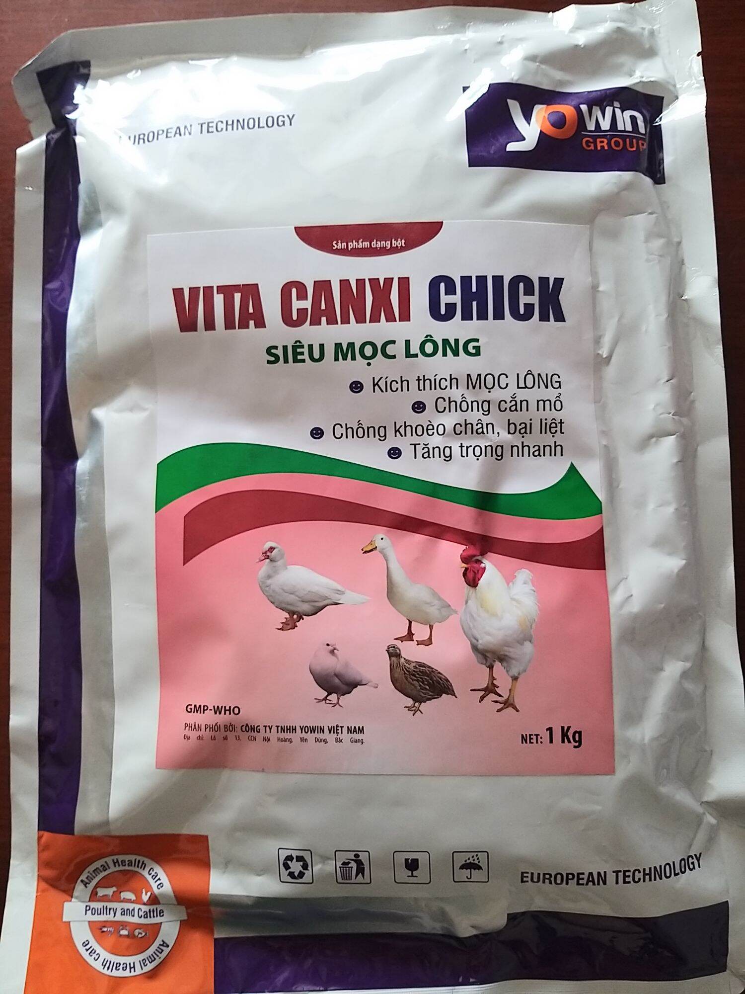 VITA CANXI CHICK siêu mọc lông, kích thích mọc lông, chống cắn mổ, chống khoèo chân, bại liệt, tăng trọng nhanh